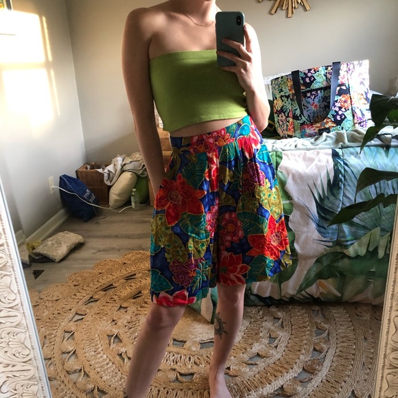 Vintage 80s Partners Mervyn High Rise Tropical Shorts - Picture 5 of 5